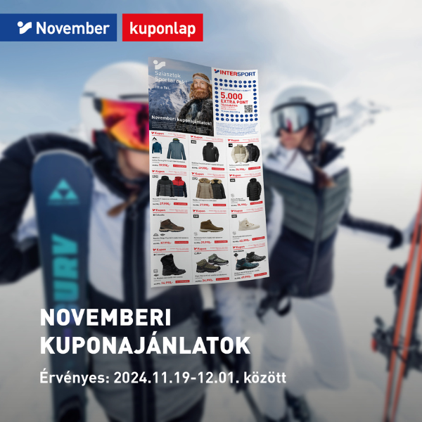 Intersport: Novemberi kuponajánlatok