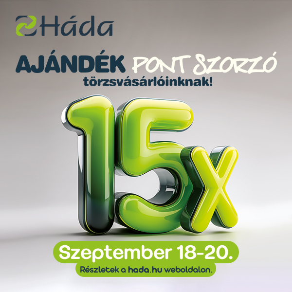 Háda: 15x-ös pontszorzó törzsvásárlóinknak!